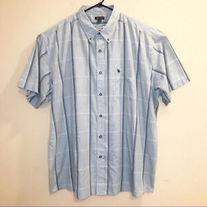 Knights Sportswear Plaid Short Sleeve Button Shirt